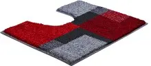 Badematte >ATALA< in rot, 100% Polyacryl SUPERSOFT - 60x50x2cm (LxBxH)