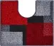 Badematte >ATALA< in rot, 100% Polyacryl SUPERSOFT - 60x50x2cm (LxBxH)