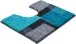 Badematte >ATALA< in türkis, 100% Polyacryl SUPERSOFT - 60x50x2cm (LxBxH)