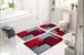 Badematte >ATALA< in rot, 100% Polyacryl SUPERSOFT - 100x60x2cm (LxBxH)