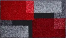 Badematte >ATALA< in rot, 100% Polyacryl SUPERSOFT...