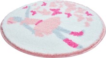Kinderteppich >BALLERINA< in pink - 100x100x1,7 (LxBxH)