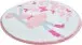 Kinderteppich >BALLERINA< in pink - 100x100x1,7 (LxBxH)