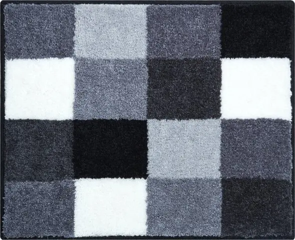 Badematte >BONA< in grau, 100% Polyacryl SUPERSOFT - 60x50x2cm (LxBxH)