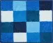 Badematte >BONA< in blau, 100% Polyacryl SUPERSOFT - 60x50x2cm (LxBxH)