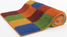 Badematte >BONA< in multicolor , 100% Polyacryl SUPERSOFT - 60x50x1,8cm (LxBxH)