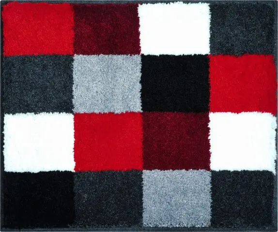 Badematte >BONA< in rubin, 100% Polyacryl SUPERSOFT - 60x50x2cm (LxBxH)