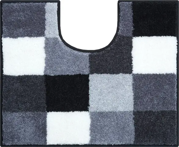 Badematte >BONA< in grau, 100% Polyacryl SUPERSOFT - 60x50x2cm (LxBxH)