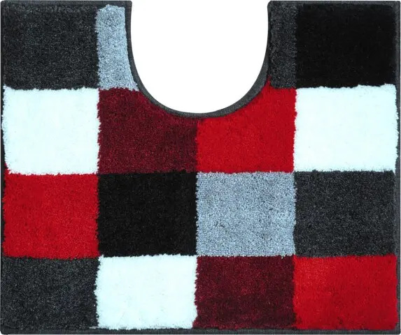 Badematte >BONA< in rubin, 100% Polyacryl SUPERSOFT - 60x50x2cm (LxBxH)