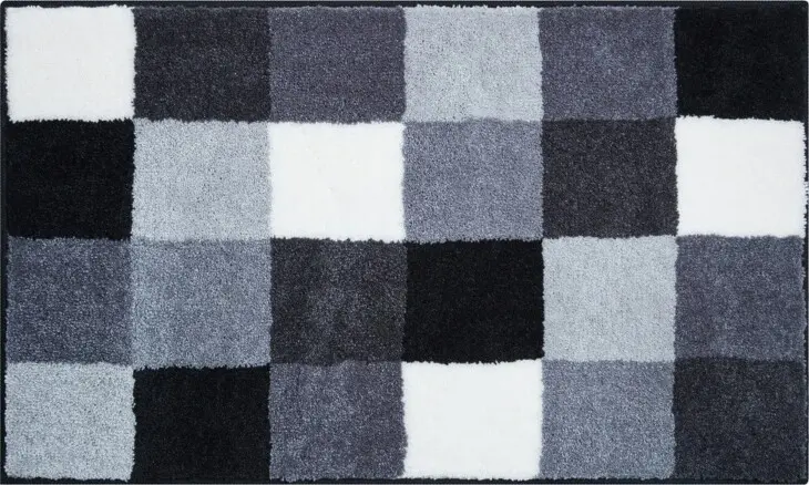 Badematte >BONA< in grau, 100% Polyacryl SUPERSOFT - 100x60x2cm (LxBxH)