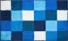 Badematte >BONA< in blau, 100% Polyacryl SUPERSOFT - 100x60x2cm (LxBxH)