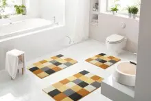 Badematte >BONA< in gelb, 100% Polyacryl SUPERSOFT...