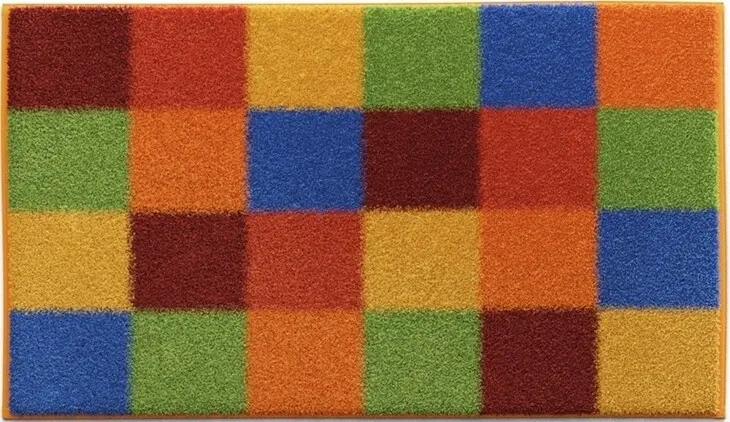 Badematte >BONA< in multicolor , 100% Polyacryl SUPERSOFT - 100x60x1,8cm (LxBxH)