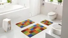 Badematte >BONA< in multicolor , 100% Polyacryl SUPERSOFT - 100x60x1,8cm (LxBxH)