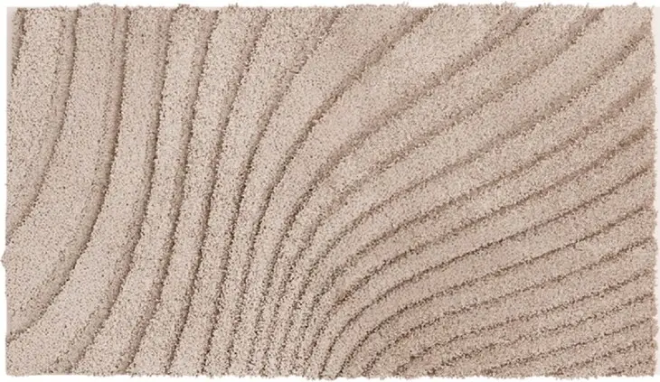 Badematte >CAFFI< in beige, 100% Polyester MAGICSOFT - 100x60x1,8cm (LxBxH)