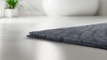 Badematte >CAFFI< in anthrazit, 100% Polyester MAGICSOFT - 100x60x1,8cm (LxBxH)