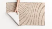 Badematte >CAFFI< in beige, 100% Polyester MAGICSOFT - 120x70x1,8cm (LxBxH)