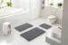 Badematte >CAFFI< in anthrazit, 100% Polyester MAGICSOFT - 120x70x1,8cm (LxBxH)
