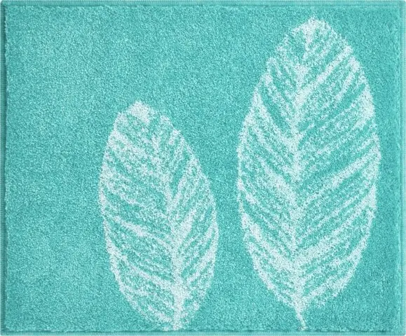 Badematte >DUETTO< in türkis, 100% Polyacryl SUPERSOFT - 65x55x2cm (LxBxH)