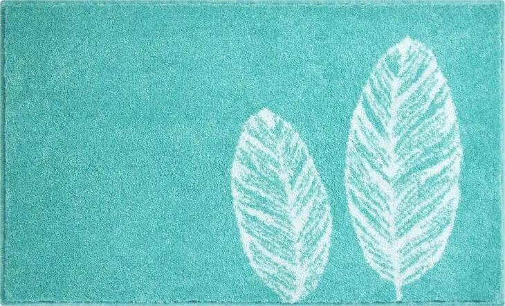 Badematte >DUETTO< in türkis, 100% Polyacryl SUPERSOFT - 120x70x2cm (LxBxH)