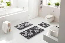 Badematte >UMBRIA< in schwarz, 100% Polyacryl...