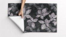 Badematte >UMBRIA< in schwarz, 100% Polyacryl SUPERSOFT - 60x50x1,8cm (LxBxH)