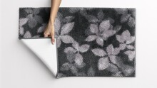 Badematte >UMBRIA< in schwarz, 100% Polyacryl SUPERSOFT - 120x70x1,8cm (LxBxH)