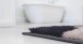 Badematte >UMBRIA< in schwarz, 100% Polyacryl SUPERSOFT - 120x70x1,8cm (LxBxH)