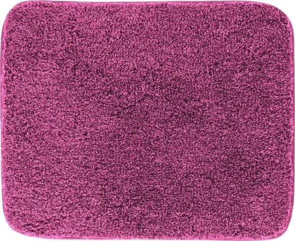 Badematte >MELANGE< in beere, 100% Polyacryl ULTRASOFT - 60x50x2,7cm (LxBxH)