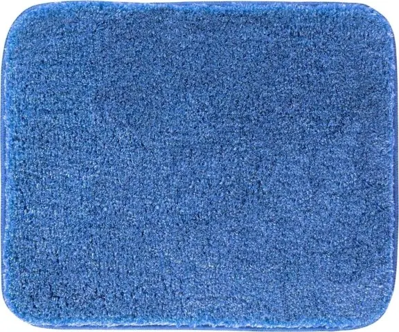 Badematte >MELANGE< in jeansblau, 100% Polyacryl ULTRASOFT - 60x50x2,7cm (LxBxH)