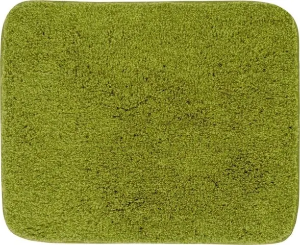 Badematte >MELANGE< in kiwigrün, 100% Polyacryl ULTRASOFT - 60x50x2,7cm (LxBxH)