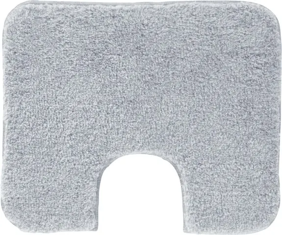 Badematte >MELANGE< in silber, 100% Polyacryl ULTRASOFT - 60x50x2,7cm (LxBxH)