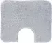 Badematte >MELANGE< in silber, 100% Polyacryl ULTRASOFT - 60x50x2,7cm (LxBxH)