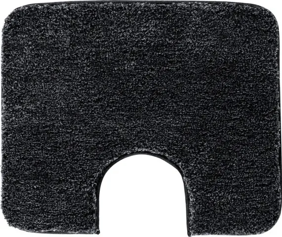 Badematte >MELANGE< in anthrazit, 100% Polyacryl ULTRASOFT - 60x50x2,7cm (LxBxH)