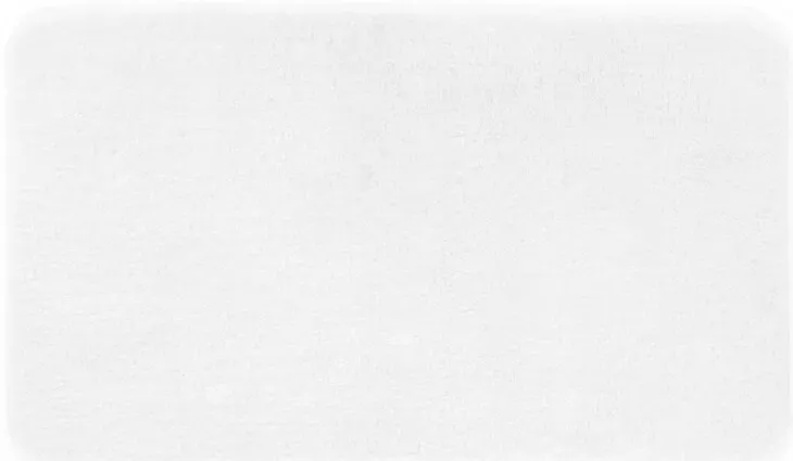 Badematte >MELANGE< in weiss, 100% Polyacryl ULTRASOFT - 80x50x2,7cm (LxBxH)