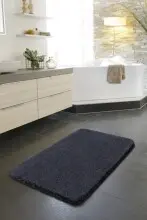 Badematte >MELANGE< in granit, 100% Polyacryl ULTRASOFT - 100x60x2,7cm (LxBxH)