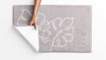 Badematte >LEVANA< in beige, 100% Polyacryl SUPERSOFT - 60x50x1,8cm (LxBxH)