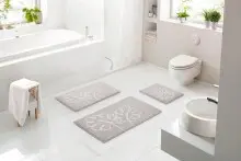 Badematte >LEVANA< in beige, 100% Polyacryl...