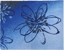 Badematte >LUSIA< in blue, 100% Polyacryl SUPERSOFT...