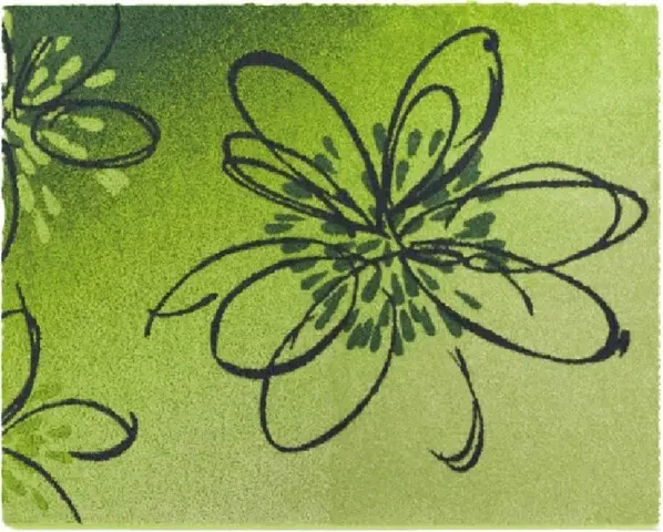 Badematte >LUSIA< in green, 100% Polyacryl SUPERSOFT - 60x50x1,8cm (LxBxH)