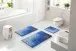 Badematte >LUSIA< in blue, 100% Polyacryl SUPERSOFT - 100x60x1,8cm (LxBxH)