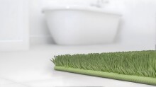 Badematte >LUSIA< in green, 100% Polyacryl SUPERSOFT - 100x60x1,8cm (LxBxH)