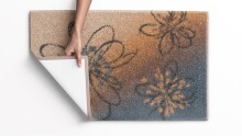 Badematte >LUSIA< in taupe, 100% Polyacryl SUPERSOFT - 100x60x1,8cm (LxBxH)