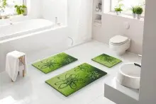 Badematte >LUSIA< in green, 100% Polyacryl...