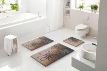Badematte >LUSIA< in taupe, 100% Polyacryl...
