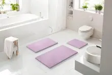 Badematte >MOLENA< in lavendel, 100% Polyester...