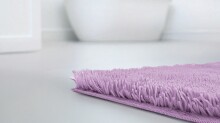 Badematte >MOLENA< in lavendel, 100% Polyester MAGICSOFT - 60x50x2,8cm (LxBxH)