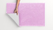 Badematte >MOLENA< in lavendel, 100% Polyester MAGICSOFT - 60x50x2,8cm (LxBxH)