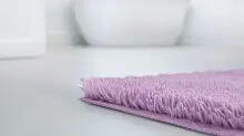 Badematte >MOLENA< in lavendel, 100% Polyester MAGICSOFT - 120x70x2,8cm (LxBxH)