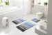 Badematte >SUMMERTIME< in blau, 100% Polyacryl SUPERSOFT - 60x50x1,8cm (LxBxH)